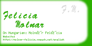 felicia molnar business card